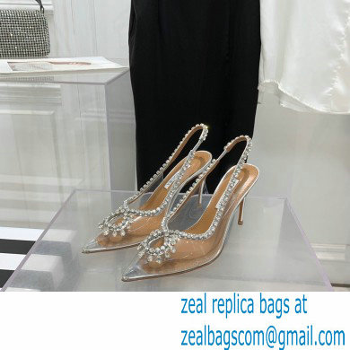 Aquazzura Heel 9.5cm Seduction Crystal PVC Pumps 03 2022