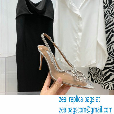 Aquazzura Heel 9.5cm Seduction Crystal PVC Pumps 03 2022