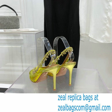 Aquazzura Heel 9.5cm Temptation Crystal PVC Sandals 05 2022