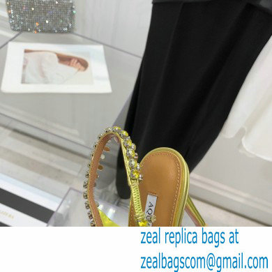 Aquazzura Heel 9.5cm Temptation Crystal PVC Sandals 05 2022