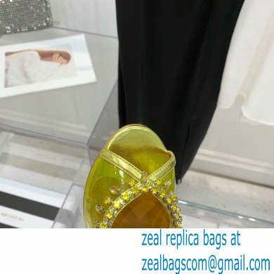 Aquazzura Heel 9.5cm Temptation Crystal PVC Sandals 05 2022