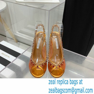 Aquazzura Heel 9.5cm Temptation Crystal PVC Sandals 06 2022