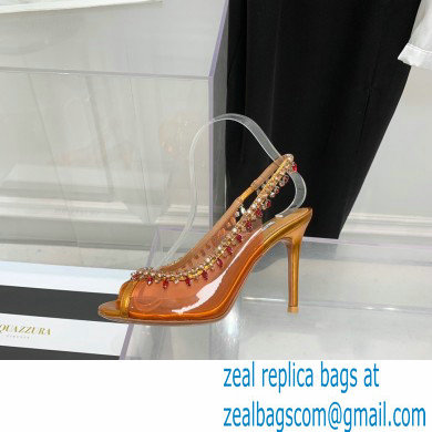 Aquazzura Heel 9.5cm Temptation Crystal PVC Sandals 06 2022