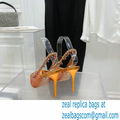 Aquazzura Heel 9.5cm Temptation Crystal PVC Sandals 06 2022