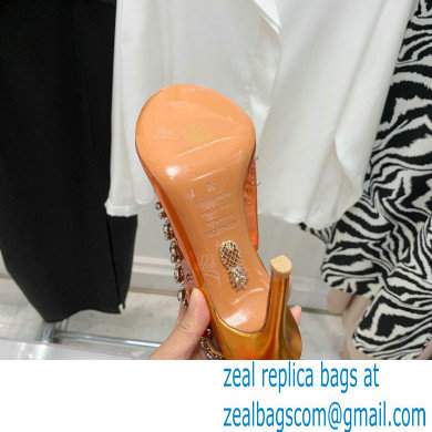 Aquazzura Heel 9.5cm Temptation Crystal PVC Sandals 06 2022