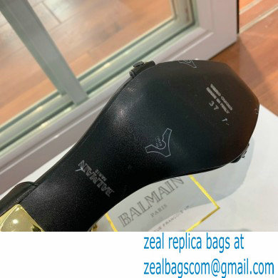 Balmain Heel 10.5cm Chain Sandals Black/Gold 2022