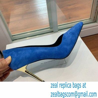 Balmain Heel 10.5cm Ruby pumps Suede Blue 2022