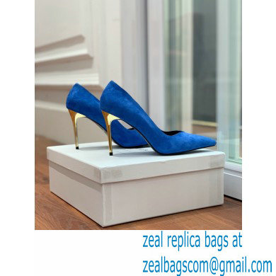 Balmain Heel 10.5cm Ruby pumps Suede Blue 2022