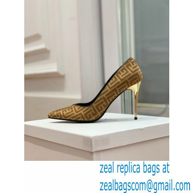 Balmain Heel 10.5cm Ruby pumps with Balmain Monogram Beige/Gold 2022