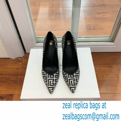 Balmain Heel 10.5cm Ruby pumps with Balmain Monogram Black/White 2022