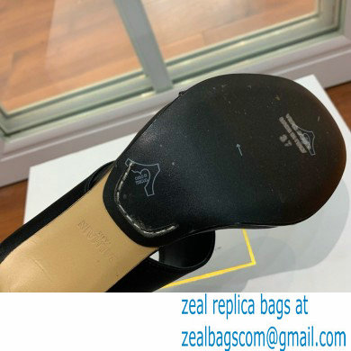 Balmain Heel 10.5cm Satin Paola Mules Black 2022 - Click Image to Close