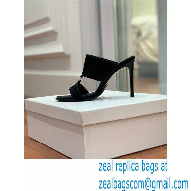 Balmain Heel 10.5cm Satin Paola Mules Black 2022