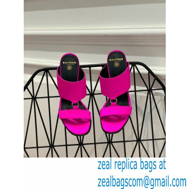 Balmain Heel 10.5cm Satin Paola Mules Fuchsia 2022