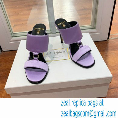 Balmain Heel 10.5cm Satin Paola Mules Lilac 2022