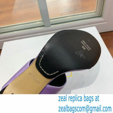 Balmain Heel 10.5cm Satin Paola Mules Lilac 2022 - Click Image to Close