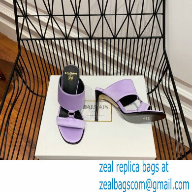 Balmain Heel 10.5cm Satin Paola Mules Lilac 2022