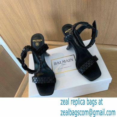 Balmain Heel 10.5cm Ultima Sandals All Black 2022