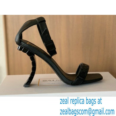 Balmain Heel 10.5cm Ultima Sandals with Finish All Black 2022