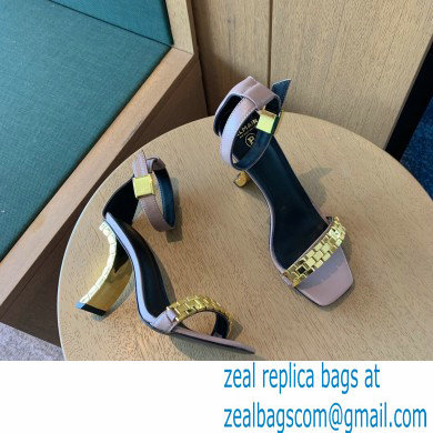Balmain Heel 10.5cm Ultima Sandals with Finish Patent Nude 2022