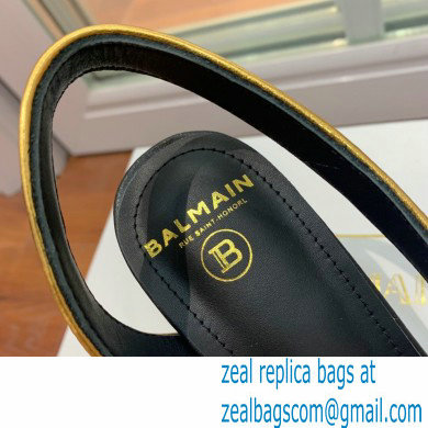 Balmain Heel 9.5cm Macy Slingback Sandals Black 2022