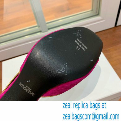 Balmain Heel 9.5cm Macy Slingback Sandals Fuchsia 2022 - Click Image to Close