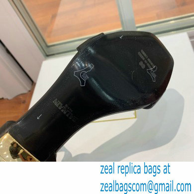 Balmain Heel 9.5cm Rudie Sandals Leather Black 2022