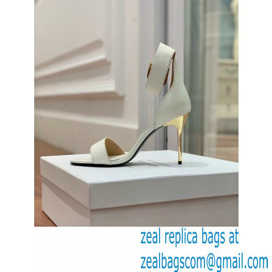 Balmain Heel 9.5cm Rudie Sandals Leather White 2022