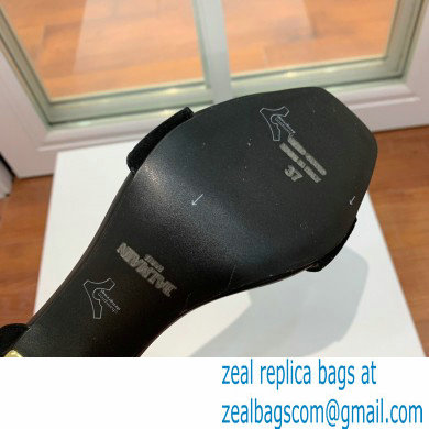 Balmain Heel 9.5cm Rudie Sandals Suede Black 2022