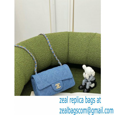 Chanel Denim Blue Small Classic Flap Bag 2022