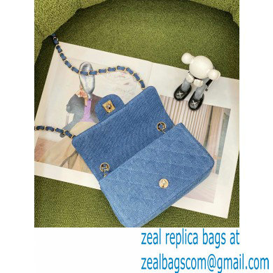 Chanel Denim Blue Small Classic Flap Bag 2022