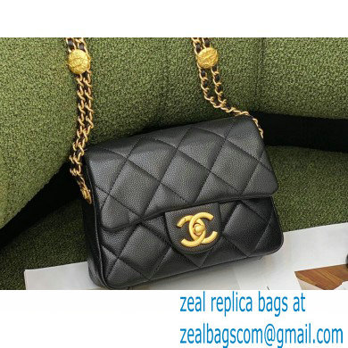 Chanel Grained Calfskin Mini Flap Bag AS3368 Black 2022