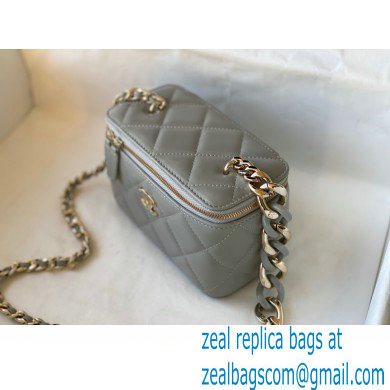 Chanel Lambskin Small Vanity Case with Chain Bag 81172 Gray 2022