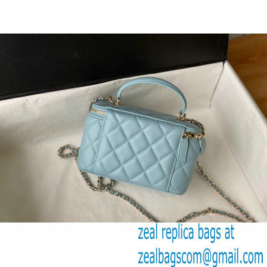 Chanel Lambskin Small Vanity Case with Chain Bag 81190 Blue 2022