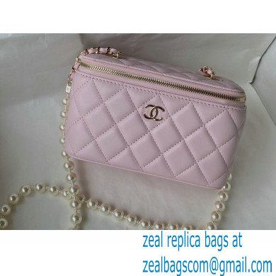 Chanel Small Pearl Vanity Case Bag 81192 Pink 2022