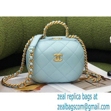 Chanel Vanity Case With Chain Bag AP2699 Blue 2022