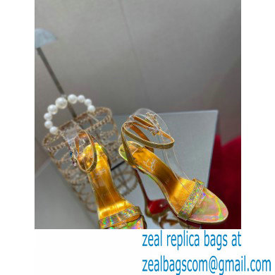 Christian Louboutin Heel 10cm Goldie Joli Sandals Gold