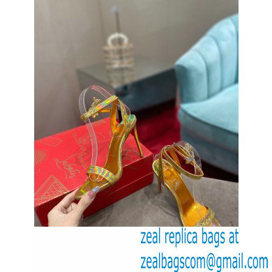 Christian Louboutin Heel 10cm Goldie Joli Sandals Gold