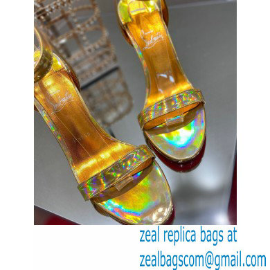 Christian Louboutin Heel 10cm Goldie Joli Sandals Gold