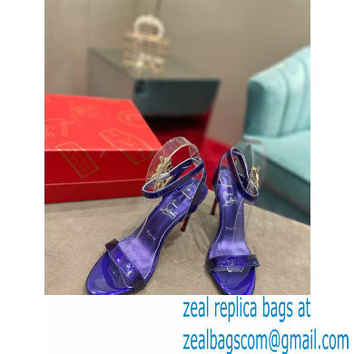 Christian Louboutin Heel 10cm Goldie Joli Sandals Purple - Click Image to Close