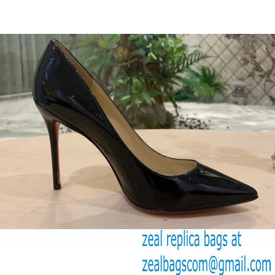 Christian Louboutin Heel 10cm Patent Leather Pointy-toe Pumps Black