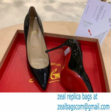 Christian Louboutin Heel 10cm Patent Leather Pointy-toe Pumps Black