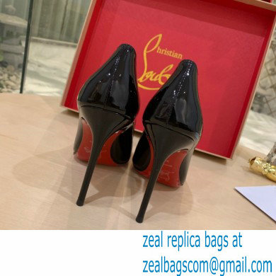 Christian Louboutin Heel 10cm Patent Leather Pointy-toe Pumps Black