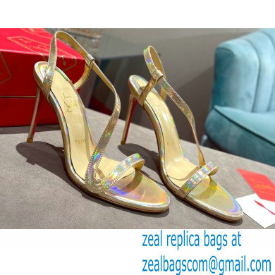 Christian Louboutin Heel 10cm Rosalie Sandals Light Gold - Click Image to Close