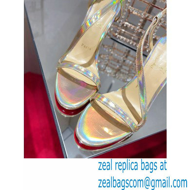 Christian Louboutin Heel 10cm Rosalie Sandals Light Gold - Click Image to Close