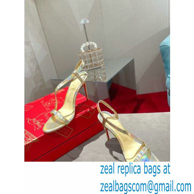 Christian Louboutin Heel 10cm Rosalie Sandals Light Gold - Click Image to Close