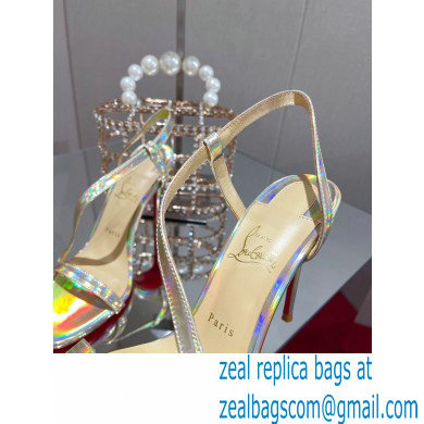 Christian Louboutin Heel 10cm Rosalie Sandals Light Gold - Click Image to Close