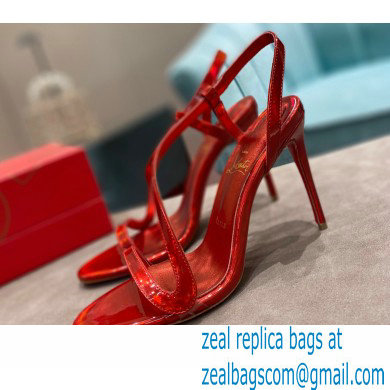 Christian Louboutin Heel 10cm Rosalie Sandals Red - Click Image to Close