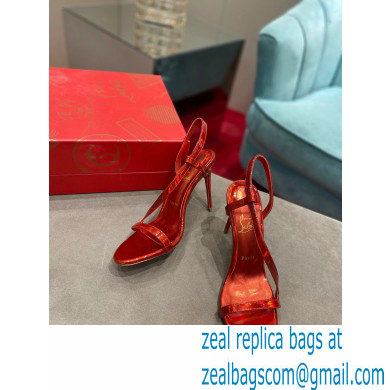 Christian Louboutin Heel 10cm Rosalie Sandals Red