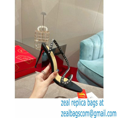 Christian Louboutin Heel 10cm Rosalie Spike Sandals Black