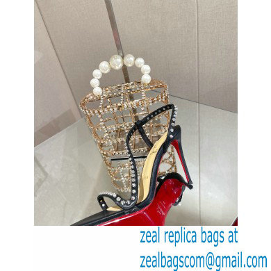 Christian Louboutin Heel 10cm Rosalie Spike Sandals Black